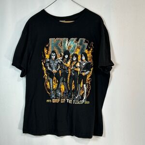 KISS End of‎ the Road Tour T Shirt Black Adult XL The Final Tour Ever